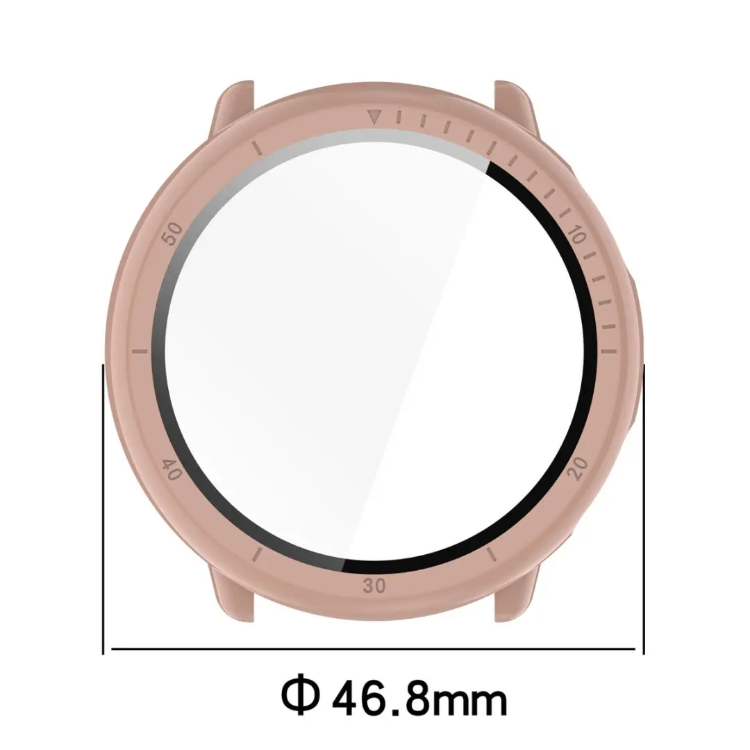 حافظة صلبة رفيعة للغاية من الزجاج المقسى واقي للشاشة غطاء حماية لساعة Huami Amazfit Active 2 A2437 الذكية