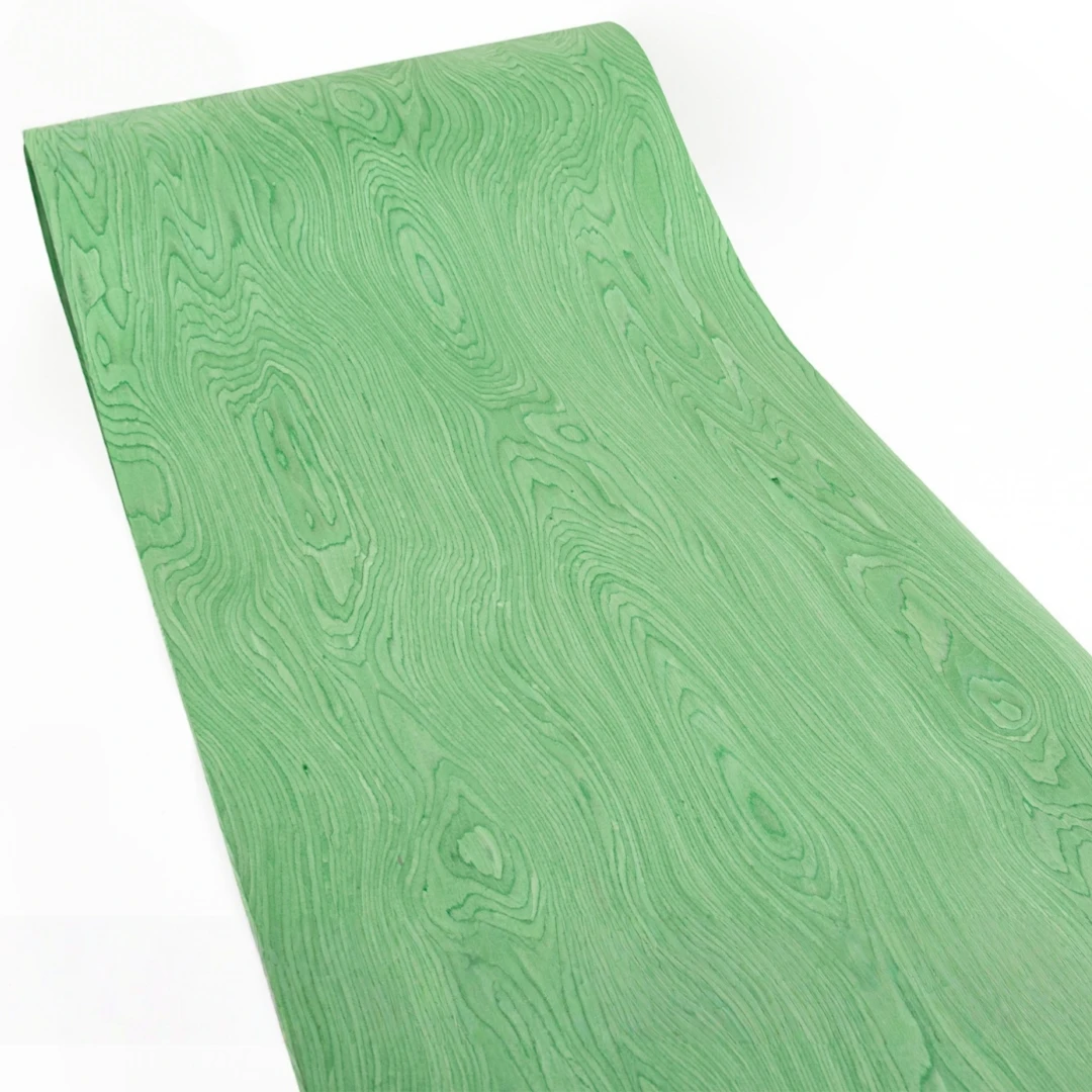 58x250cm Green Burl Engineered Wood Veneer for Furniture Cabinets Renovation Interior Decorative Panel Design