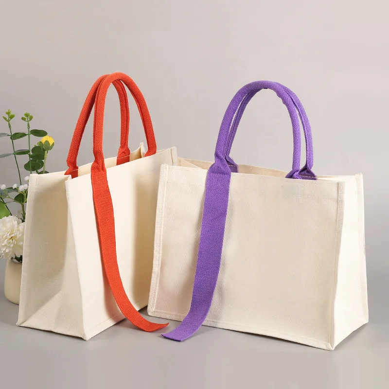 Custom Three-dimensional Portable Canvas Bag for Women Shopping Work School and Travel New Style Simple and Fashionable Tote Bag
