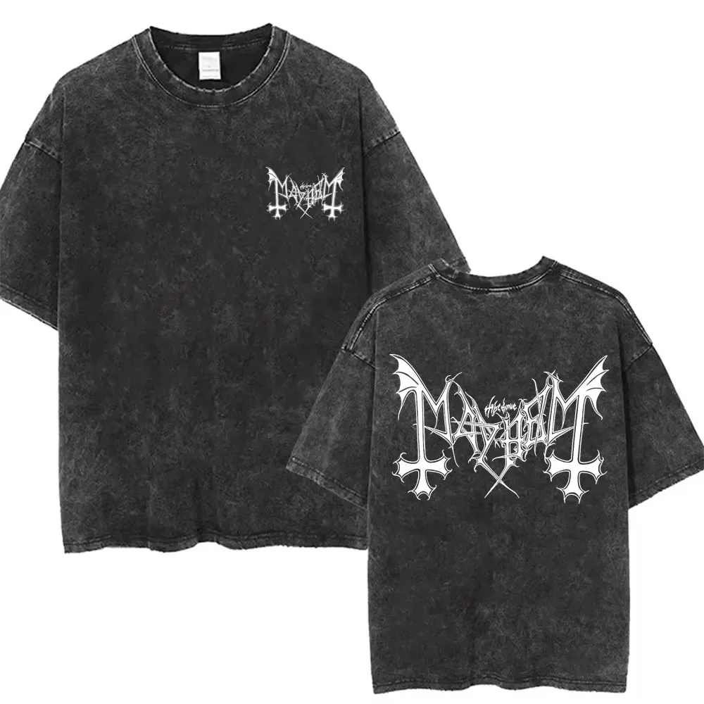 

Футболки Mayhem Deathcrush Music Band в винтажном стиле, классические футболки для мужчин и женщин, черные, в стиле дэт-метал и рок, унисекс, уличная одежда