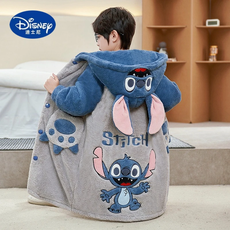 

Disney Boys' 2025 Winter Robe | Coral Fleece Flannel Pajamas with Cartoon Print, Thick Loungewear for Kids & Children