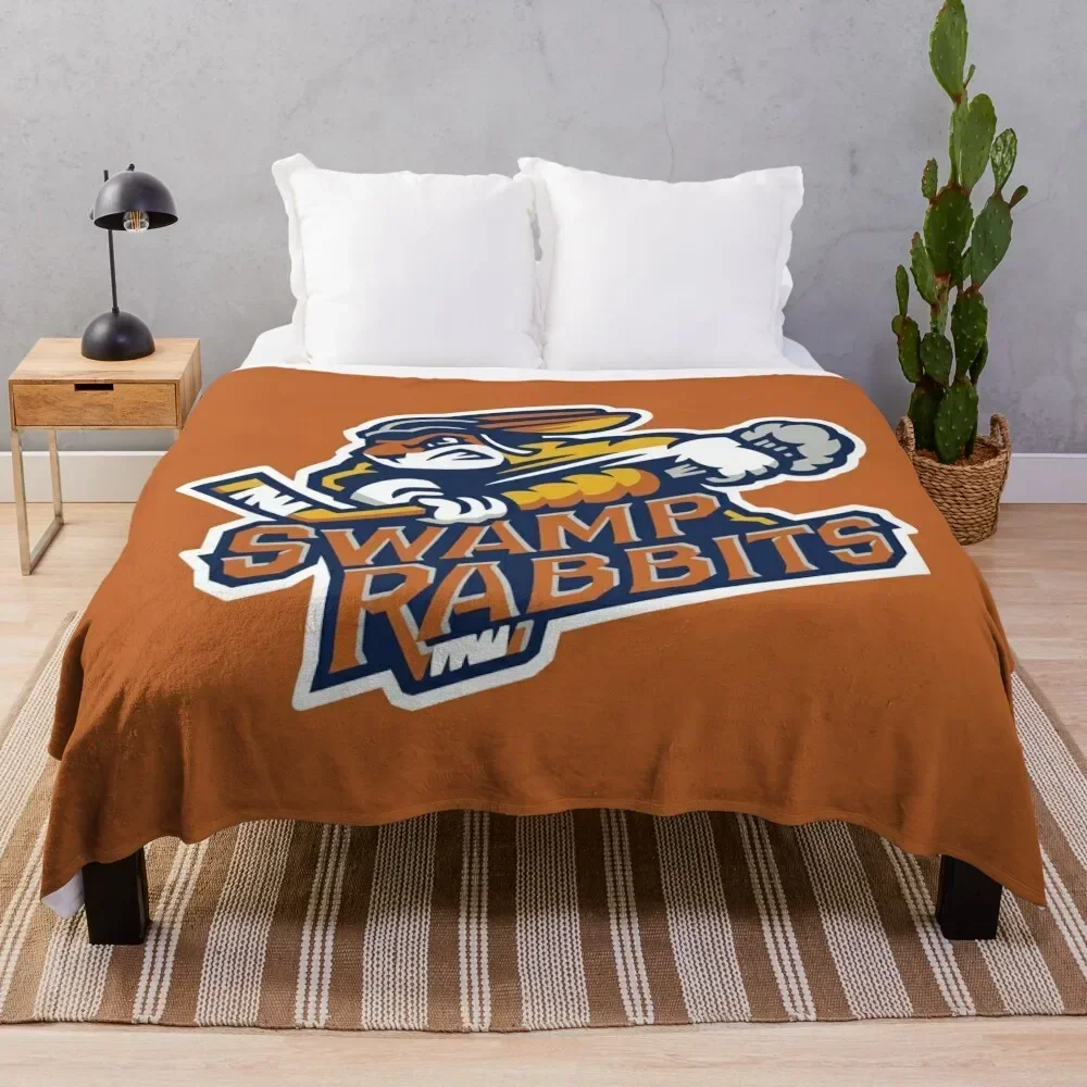 Greenville Swamp Rabbits Throw Blanket Luxury Throw Hairy Custom Hair Blankets