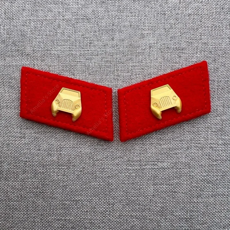 Vintage 1955 Chinese PLA Officer's Car Insignia Collar Pin - Commemorative All Copper Badge
