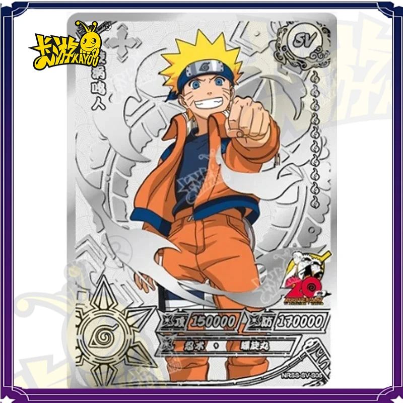 KAYOU Naruto Карта 20-летия Редкие SV SCR Коллекционные карты персонажей Коллекционные карты аниме No 1-No 10