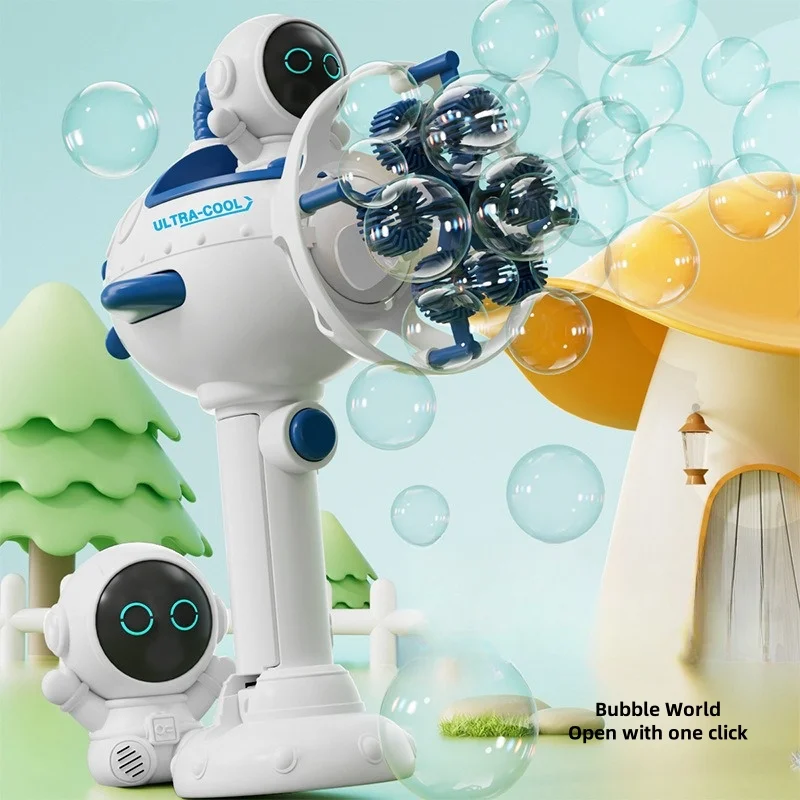 Cartoon Bubble In Astronaut Submarine Bubble Wand Automatic Children's Toy Bubble Machine Toy Water Gun