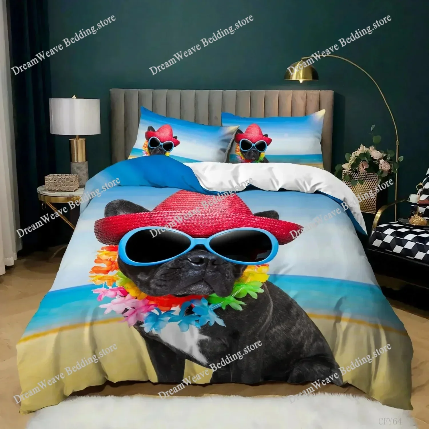 

3D Print Dog Duvet Cover Set King Police Dept Dog Bedding Set Animal Theme Comforter Cover for Kids Boys Fashion Quilt Cover963