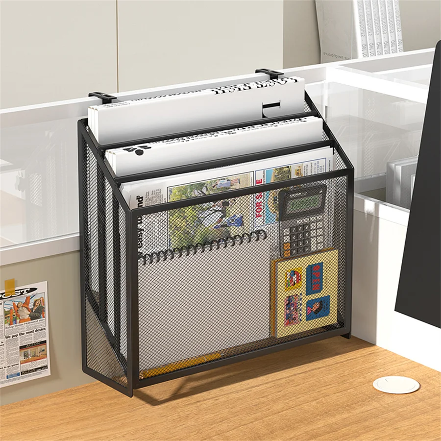 

A4 office screen storage basket Workstation wall hanging folder storage rack Wall metal multi-functional partition data rack Mul