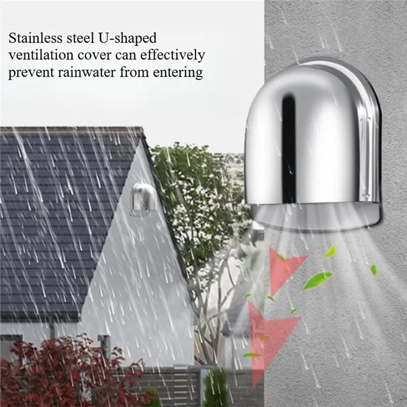 ABVC Stainless Steel Ducting Cover For Ventilation Outlet Air Vent Wall Extract Valve Grille 150MM