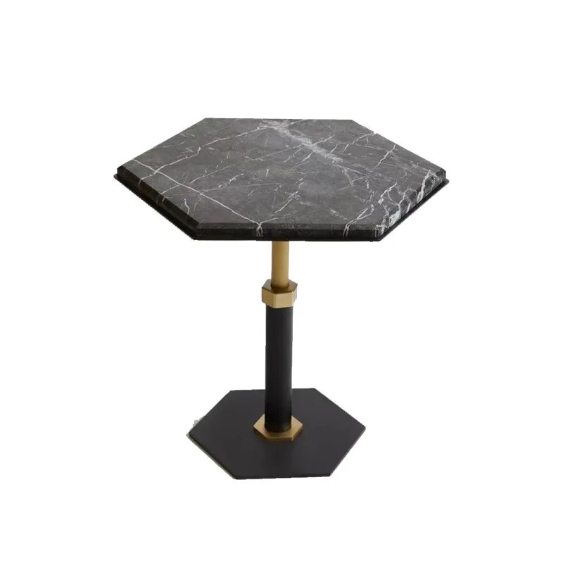 

Light luxury, marble, small round table, modern, simple, stainless steel, sales office