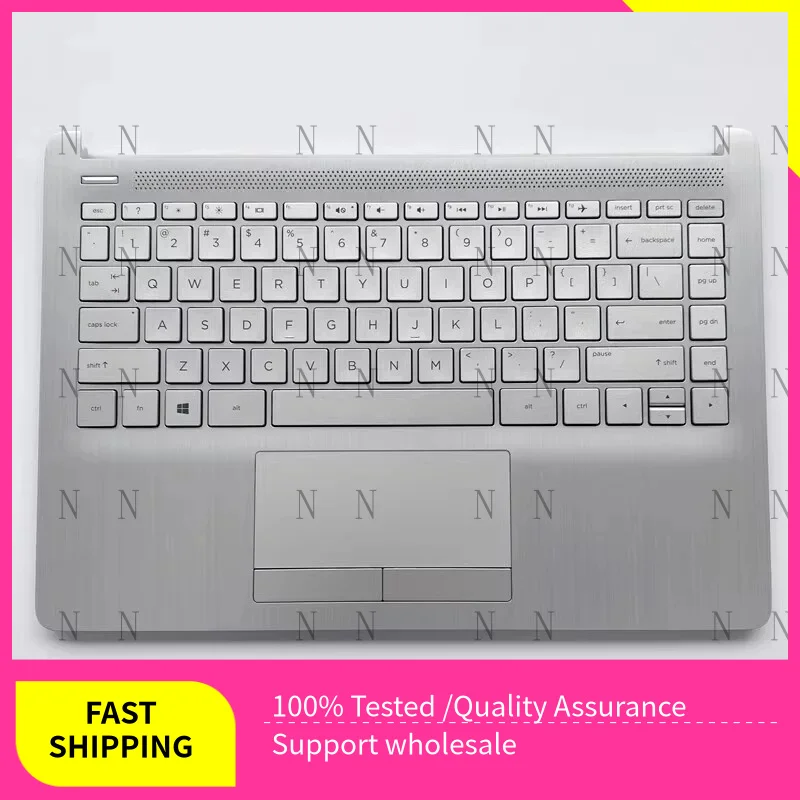 

YJJ Originally FOR HP 14-CF 14-DK 14-CR Palmrest Keyboard Touchpad Silver L48648-001