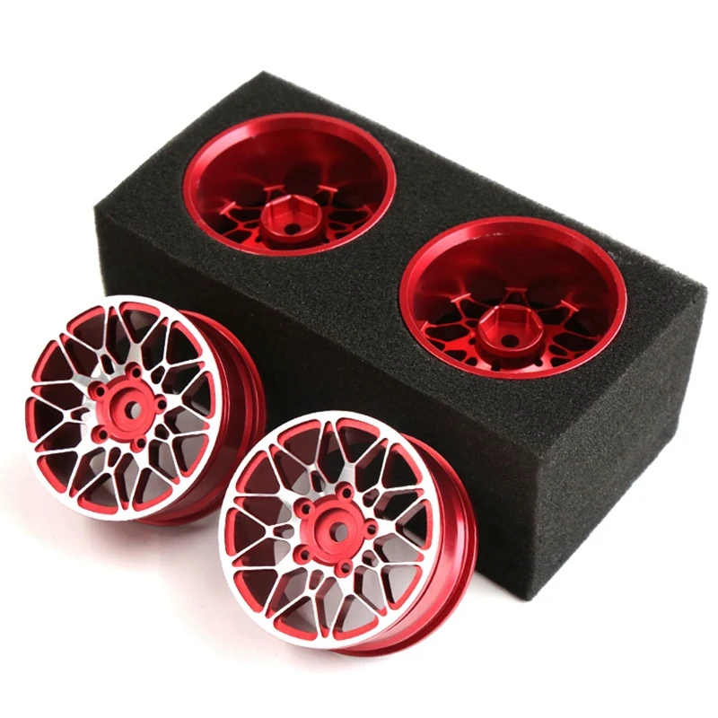 4Pcs 1/10 On-Road Drift Car 52MM Metal Wheel Hub RC Cars Wheel Rim For HSP Tamiya HPI Kyosho Sakura Traxxas Redcat