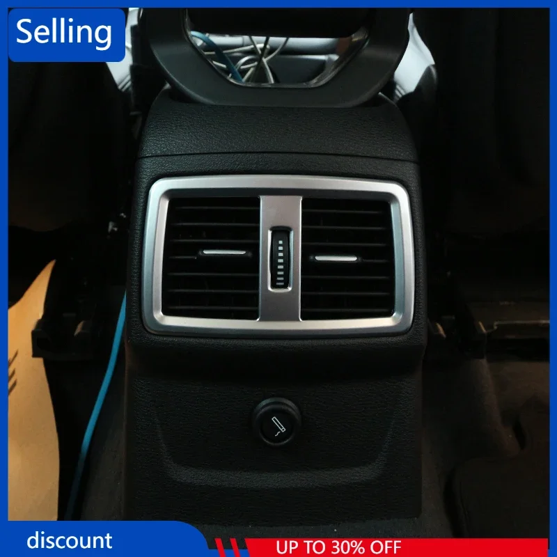 1 шт. задняя крышка рамы выходного отверстия переменного тока, обшивка ABS, матовый хром для BMW X1 F48 20i 25i 25le 2016 2017, автомобильные аксессуары, быстрая доставка