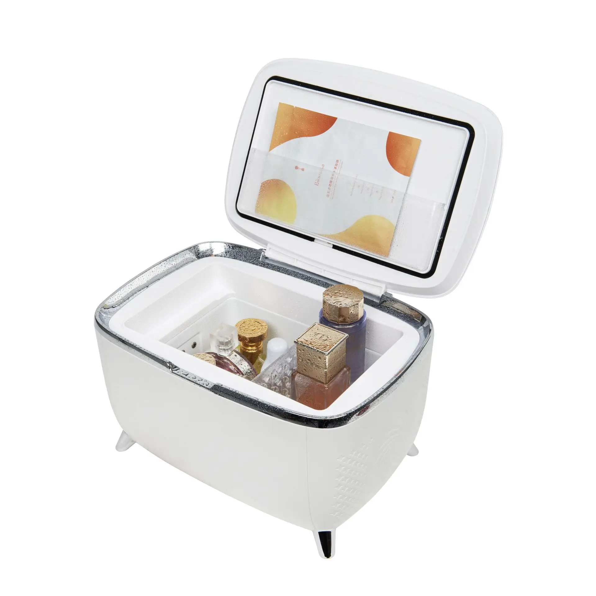 New 6L Household Dormitory Car Mini Refrigerator with Auto-Defrost and Semiconductor Cooling for Beauty Mask & Cosmetics Storage