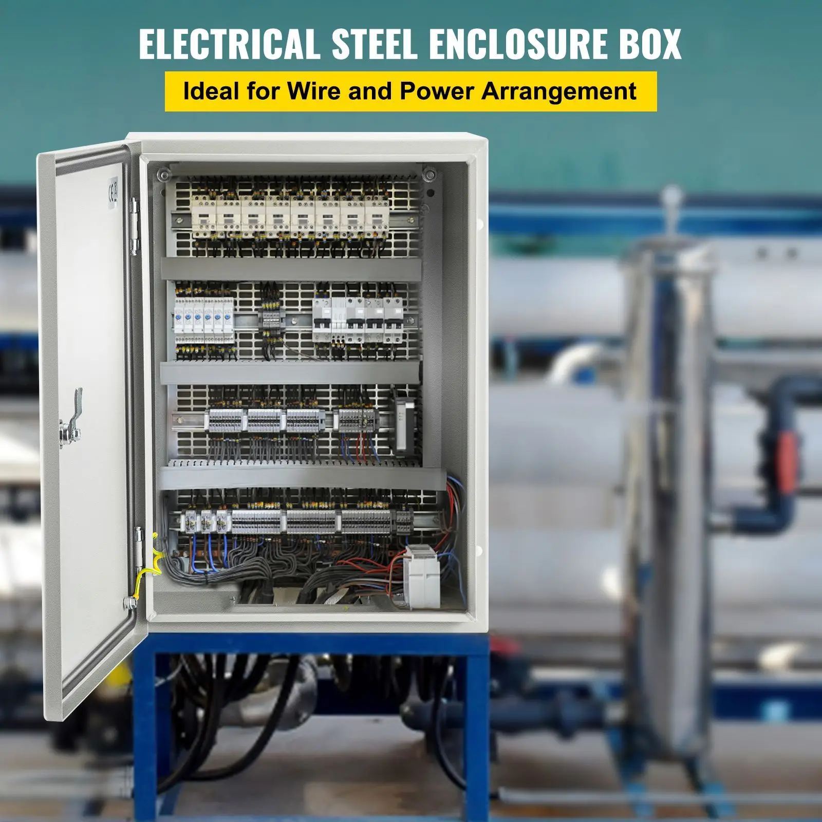 Carbon Steel Electrical Box, 16X12X6 Inches, Hinged Cover, IP66 Waterproof & Dust Resistant, Suitable for Outdoor Use, Includes view 5