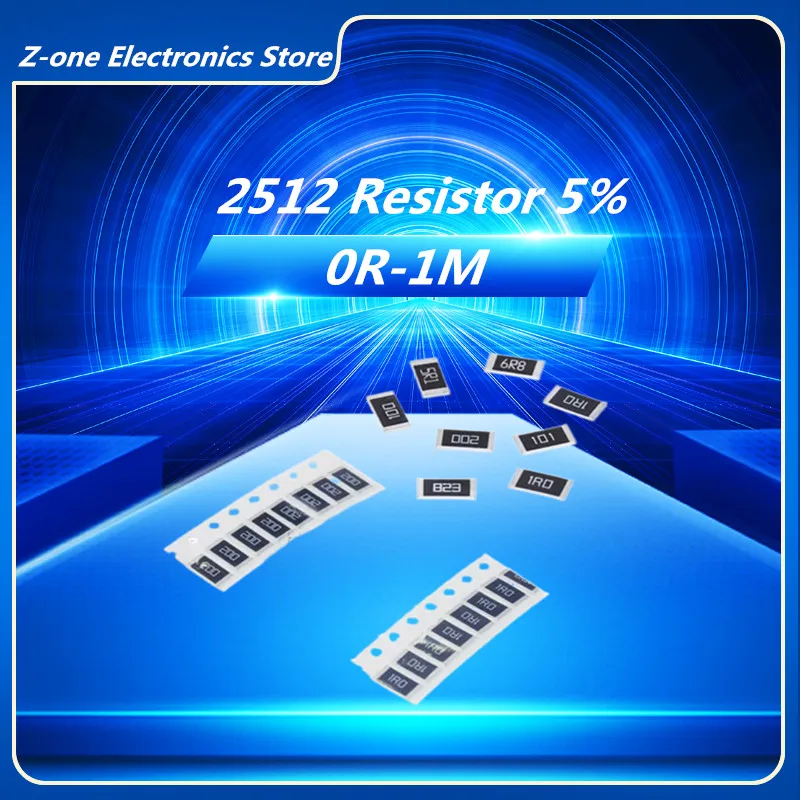 

50PCS SMD 2512 Resistor 5% 0R-10M R001 R010 R100 R020 R470 0 1R 2.2 10R 47R 120R 1K 10K 47K 68K 100K 220K 470K 750K 1M 4.7M 10M