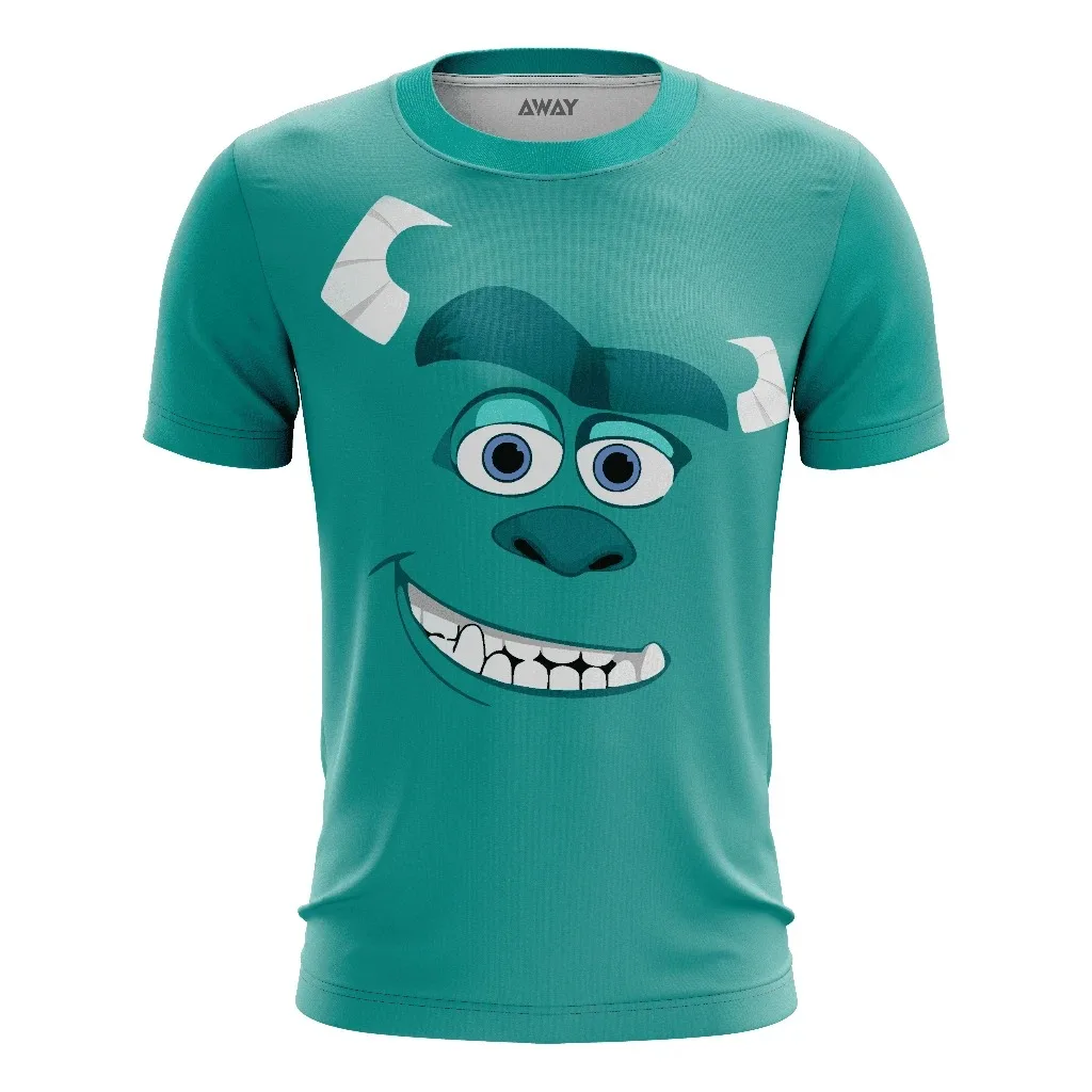 Hot Toys Monsters, Inc. Mike James & Boo Funny Big Face Cartoon 3D Printed T-Shirt Family Summer Quick-drying Soft Plus Size