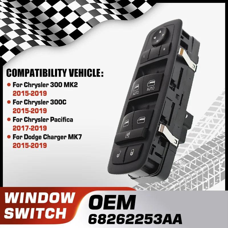 

68262253AA For Chrysler 300 Chrysler 300C 2015-2019 Chrysler Pacifica 2017-2019 Dodge Charger 2015-2019 Car Power Window Switch