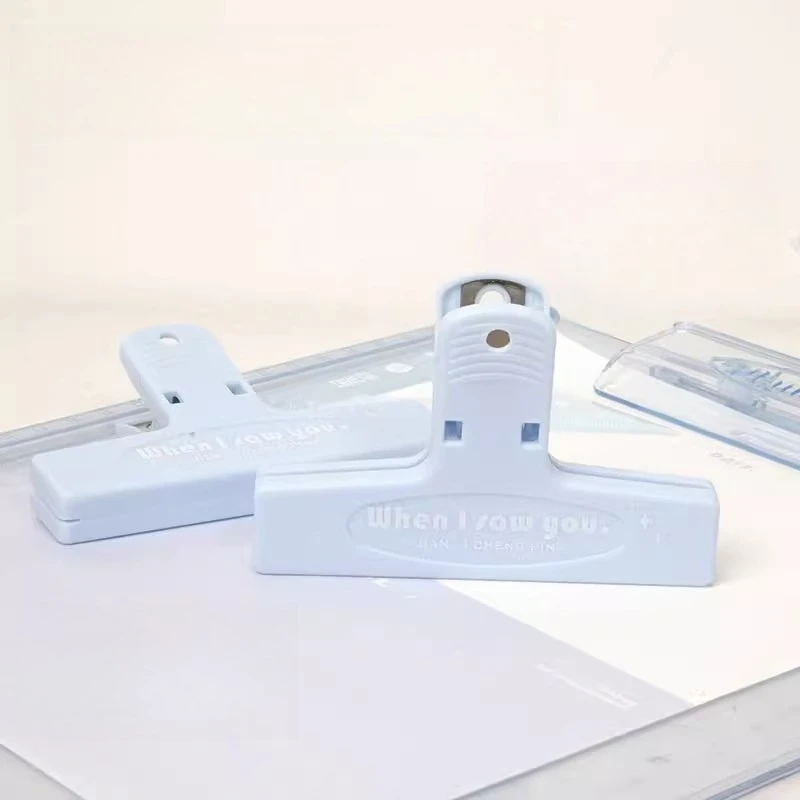 Ins Style High Aesthetic Retro Color Stationery Clip Non Magnetic High End Long Tail Clip Student Plastic Clip Letter Versatile image 3