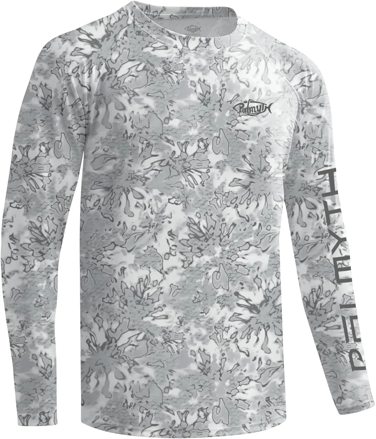 

Palmyth Men’s UPF 50+ Fishing Shirt Long Sleeve Sun Protection Performance Tee Quick Dry Breathable Fishing Camo Shirts