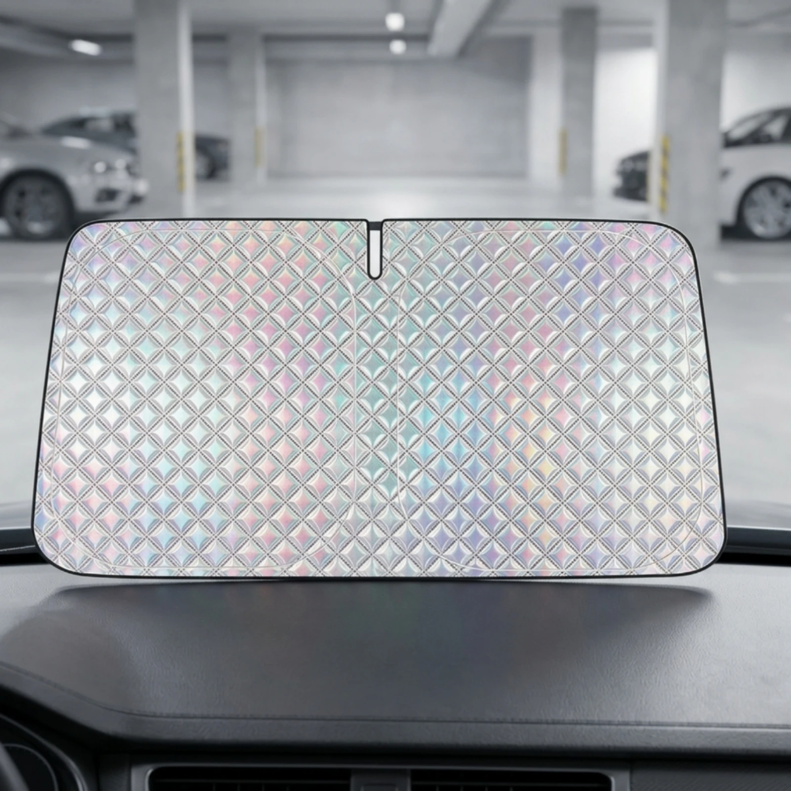 Windshield Sunshade with Storage Bag Compact Car Sunshade with Storage Pouch Sun Screen Long-Lasting for Drivers