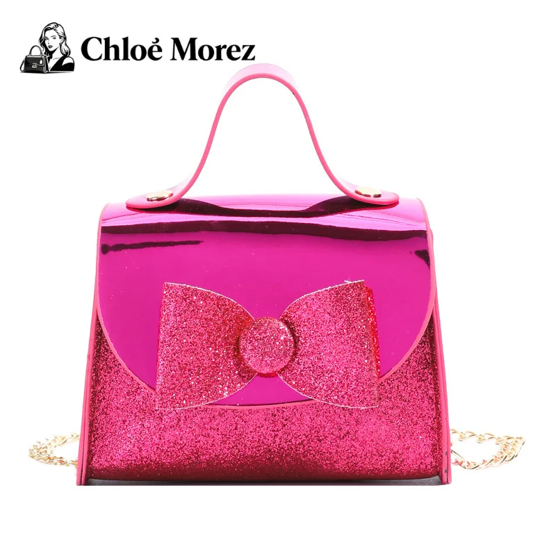 

Mini Bow Small Bag, Cute Girl's Chain, Crossbody, Single Shoulder, Bright Star Small Square Bag, Trendy