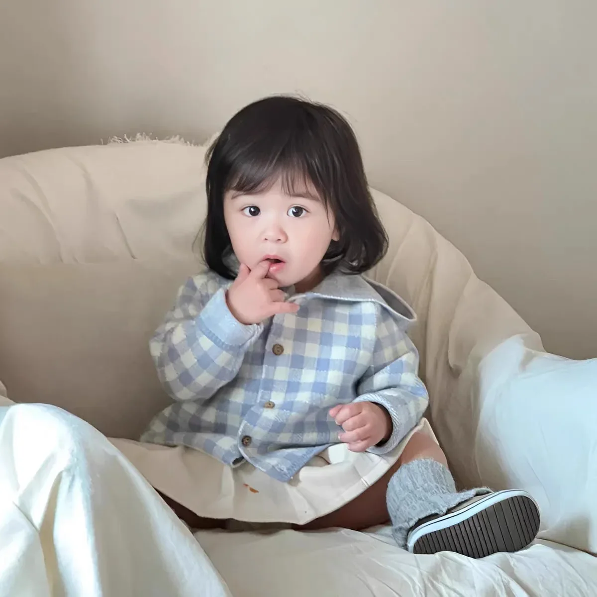 2026 ربيع جديد طفلة متماسكة معطف الأطفال لطيف منقوشة سترة الرضع سترة مشغولة من الصوف طفل فتاة مقنعين سترة الاطفال الملابس #3