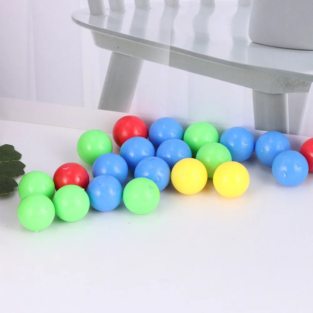

4 Bags Game Replacement Beads Educational Board Game Supply Colorful Round Plastic Marbles for Table Football Parent-Child