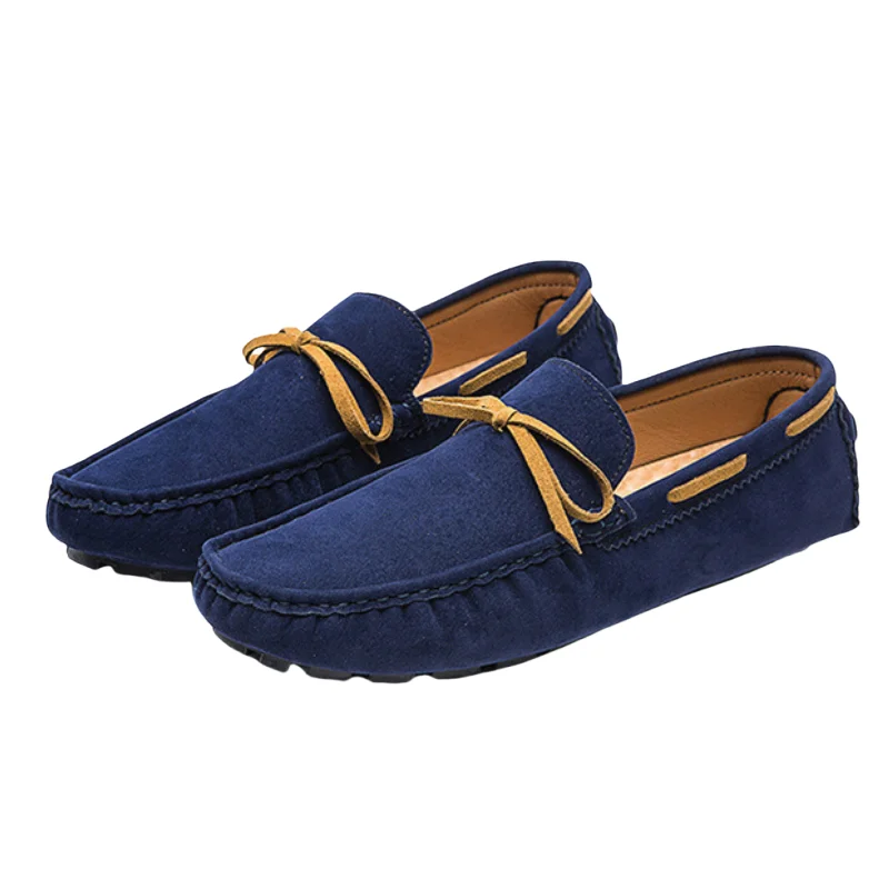 Suede Loafers Men Big Size 48 Boat Shoes Slip On Mocasines Hombre Handmade Lazy Shoes Driving Moccasins Casual Office Flats