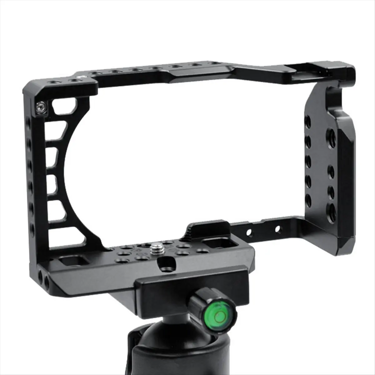 โครงกล้องอลูมิเนียมอัลลอยด์พร้อมขาตั้ง Cold Shoe สำหรับกล้อง A6000/A6300/A6400/A6500 สีดำ-BCBW