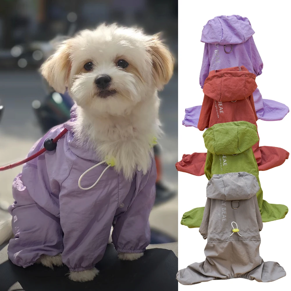 

Dog Clothes Jacket Series Windproof Raincoat Waterproof Dog Outdoor Jumpsuit lightweight Puppy Costumes