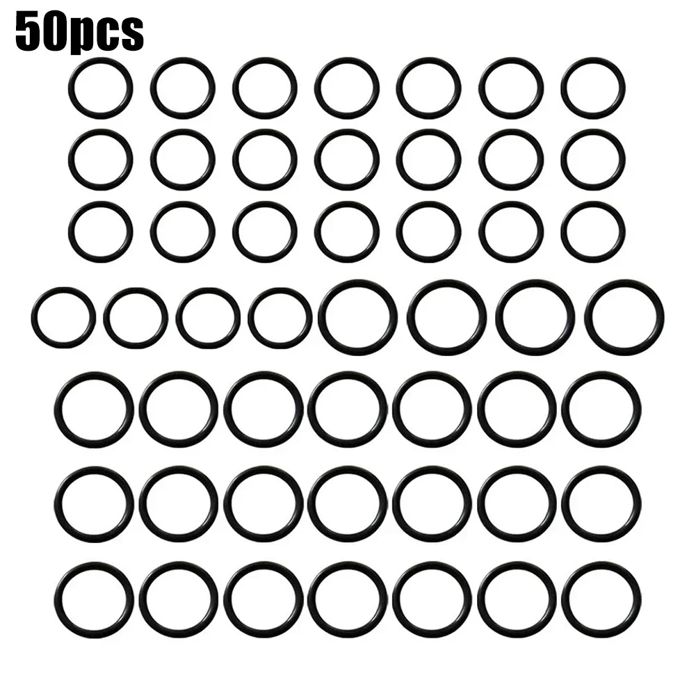 50Pcs/Set 1/4 M22 + 3/8 O-Rings For Pressure Washer Hose Quick Disconnect O-Rings Gasket Rubber Sealing Ring Kit