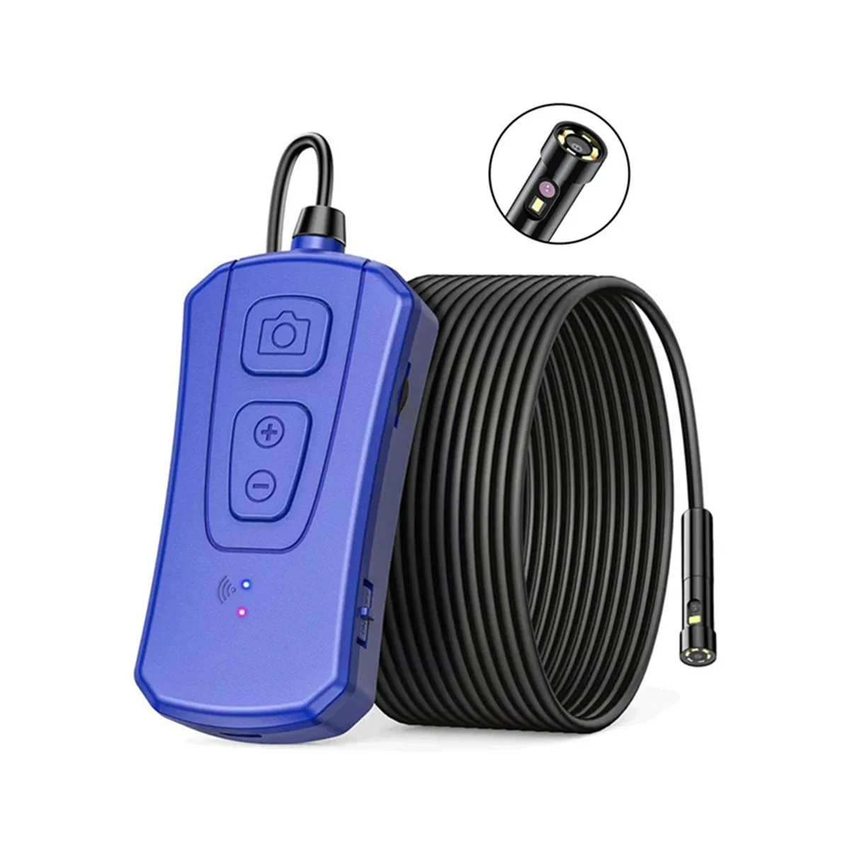 

2 МП 1080P Промышленная Wi-Fi эндоскопическая камера с двумя объективами, CMOS бороскоп для инспекции, цифровой микроскоп с боковым и фронтальным видом