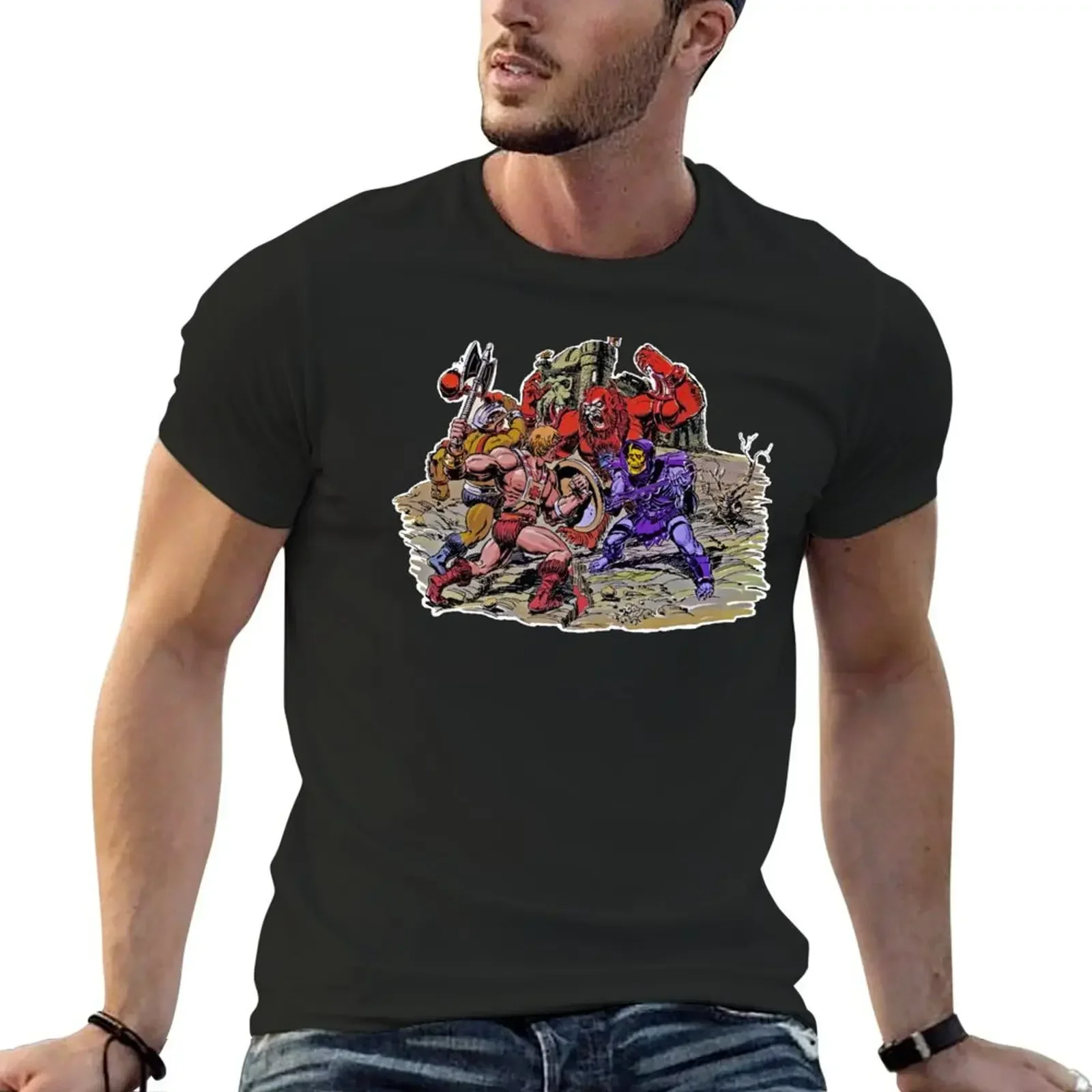 RETRO Masters of the Universe Battle For Grayskull vintage style art!! T-Shirt cotton graphic tees tees mens graphic tshirts