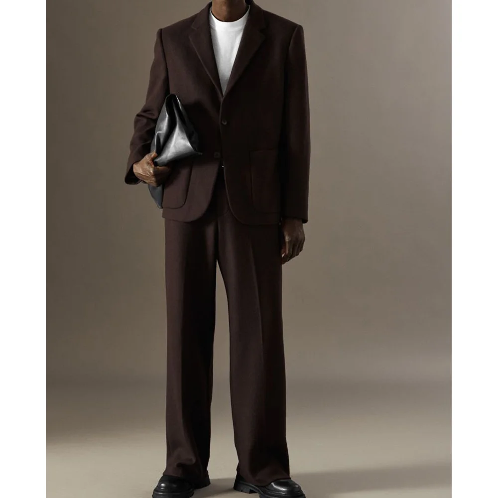 

Men Suit Set Single Breasted Notch Lapel Slim Fit Comfortable Casual Business Wedding Party Wear Two Piece