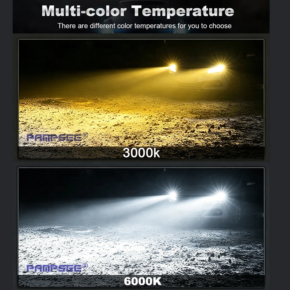 2Pcs 50000Lm 120W H7 Led Lights H4 H8 H1 H11 CSP Headlight Bulb For Car Yellow White Blue Day Running Automobile Lamp Plug&Play