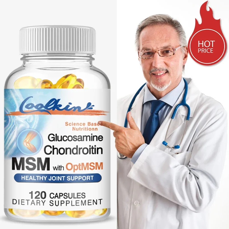 

Glucosamine Chondroitin MSM - Supports Joint Health, Mobility, Relieves Joint Discomfort, and Boosts The Immune System