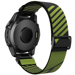 22mm Elastic Nylon Band for Garmin Fenix 5 6 7 Quick Fit Strap for Instinct/Forerunner 965/955/Approach S62 Watchband Bracelet