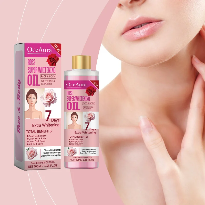 

Масло для тела с розой - осветляющее и увлажняющее эфирное масло с ниацинамидом и витамином Е для выравнивания тона кожи