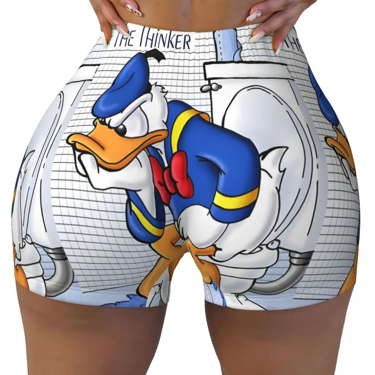 

Пользовательские Дональд Дак аниме обои байкерские шорты для бега и тренировок женские спортивные шорты для йоги