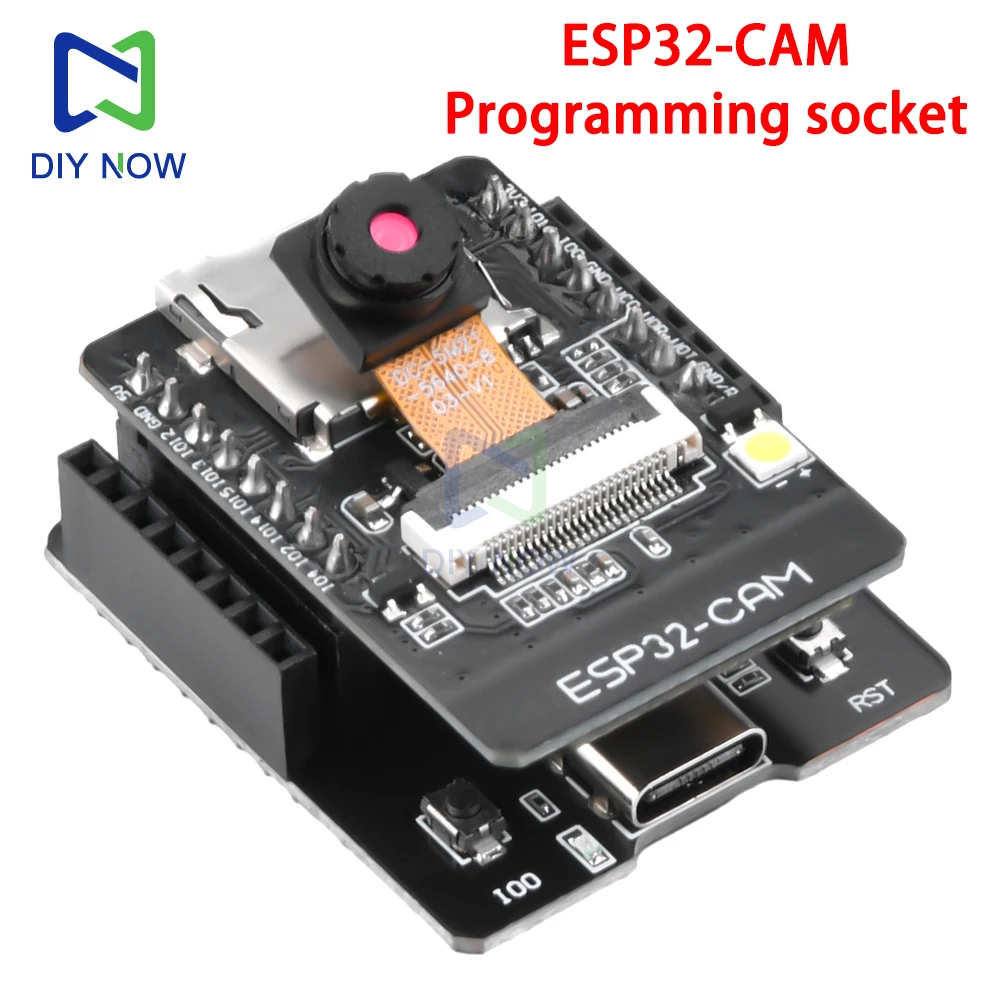 Módulo WiFi ESP32-CAM tipo C ESP32 serial a WiFi Placa de desarrollo de cámara ESP32 ESP32-CAM-MB 5V Bluetooth + módulo de cámara OV2640