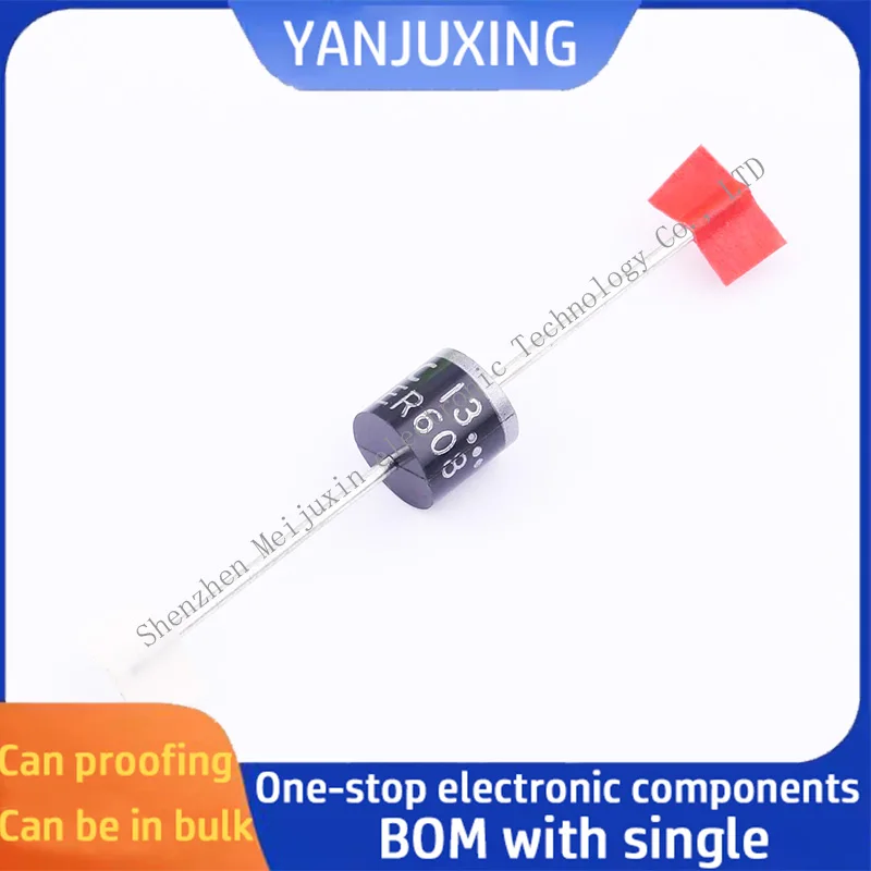 

10 шт./партия, ультратонкий диод для восстановления HER608 6A/1000V DO-27