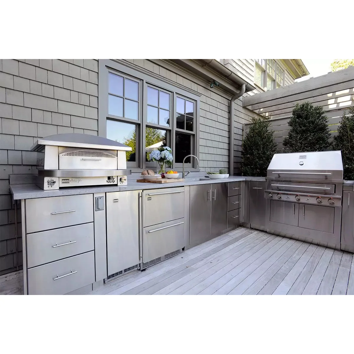 Factory Direct Sale Black Stainless Steel Grill Outdoor Garden Patio Backyard Lawn BBQ Kitchen Cabinets Cabinetry Furniture Set