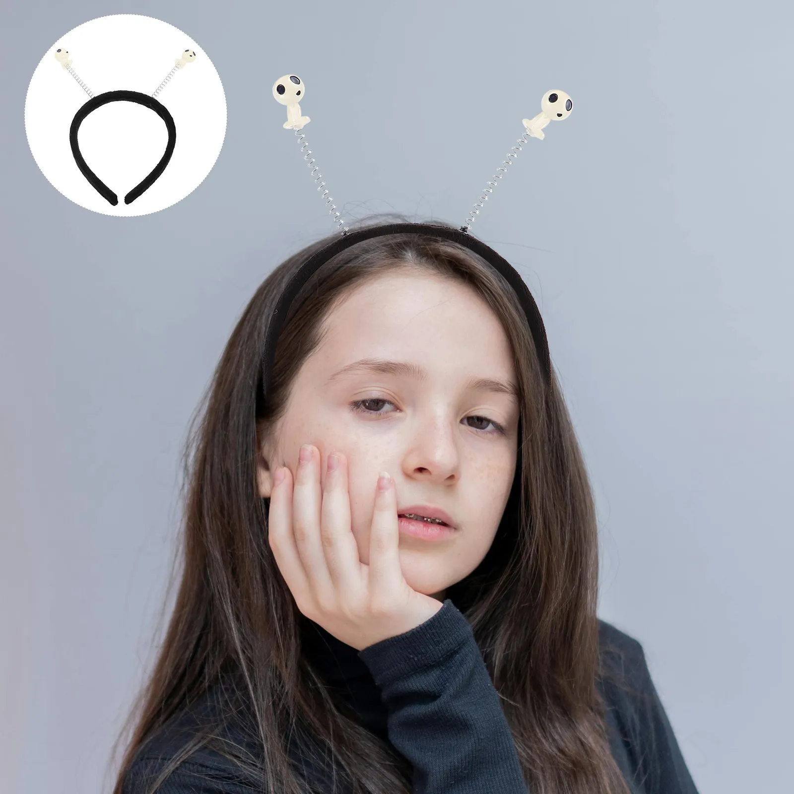 

2 шт. светящиеся в темноте повязки на голову в инопланетном стиле, забавные косплей-повязки на тему космоса для Хэллоуина, светящиеся головные уборы для костюмированных вечеринок