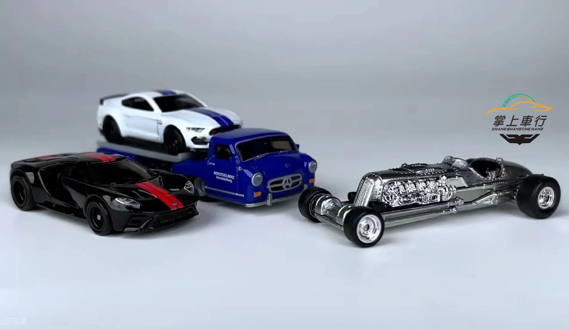 Prawdziwy Hot Wheels samochód Premium Jay Leno garażowa zabawka dla chłopca 1/64 Diecast Mercedes Benz Blaues Wunder Ford Shelby cysterna prezent