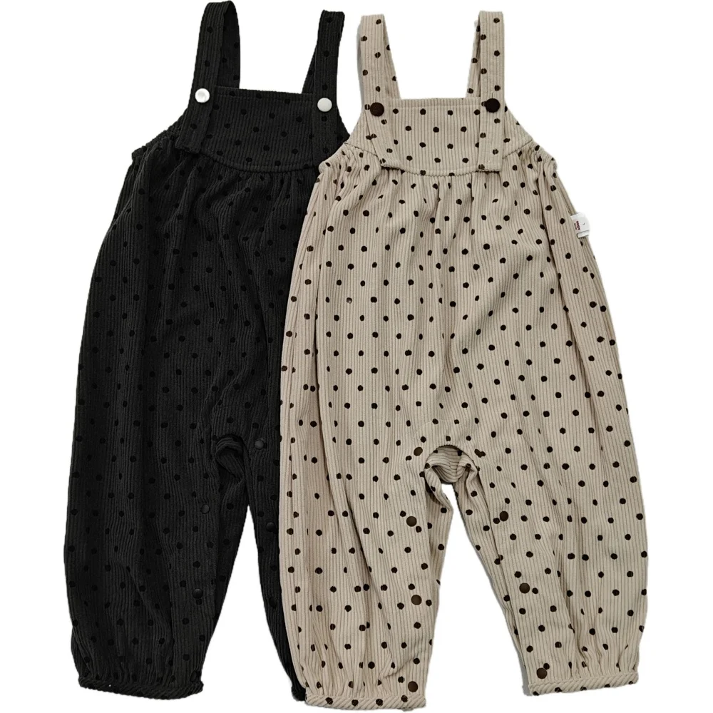 

SeasonSea детские вельветовые комбинезоны, комбинезон в горошек, осенне-зимние штаны на подтяжках для малышей, одежда для девочек, комбинезон в корейском стиле