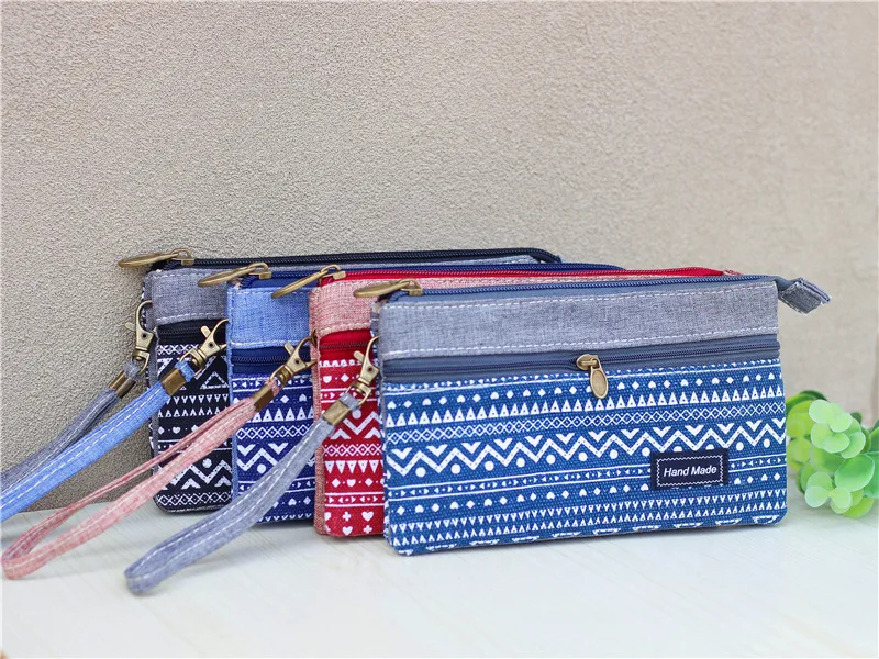 Frauen Baumwolle Lange Organizer Brieftasche Damen Geldbörse Weibliche Kupplung Kleine Telefon Tasche Geld Tasche für Kinder Kinder Mädchen Tasche – Detail 11