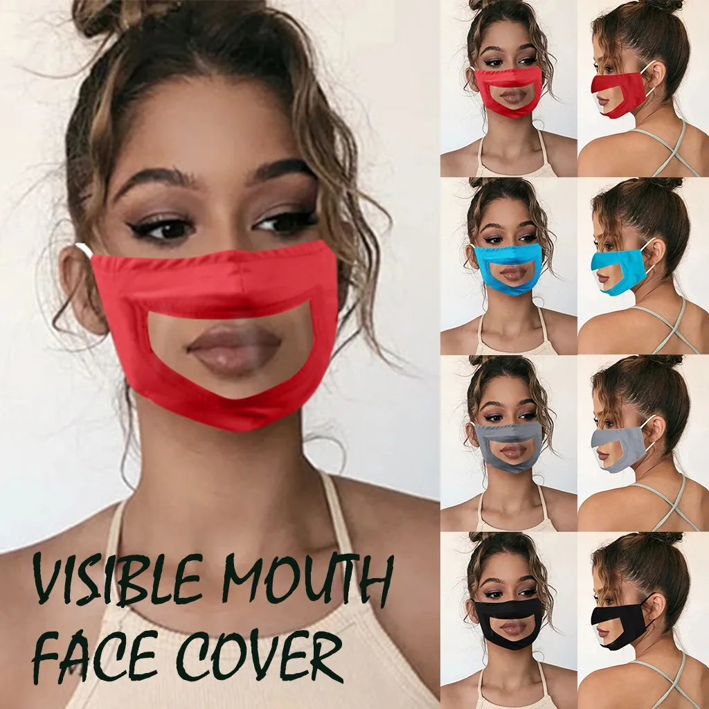 Transparent Window Fashionable And Personalized Design Mask Suitable For Deaf And Mute People To Display Expressions Face Mask