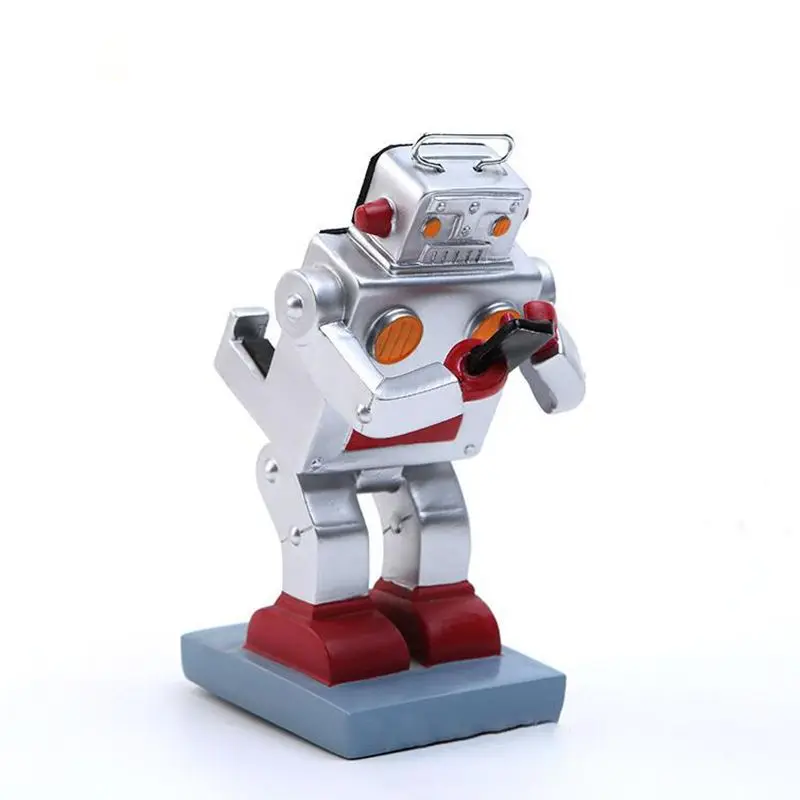 

Resin Robot Desktop Stand Holder Desk Mount Universal for Cell Mobile Phone, Creative Home Model Ornaments Decoration