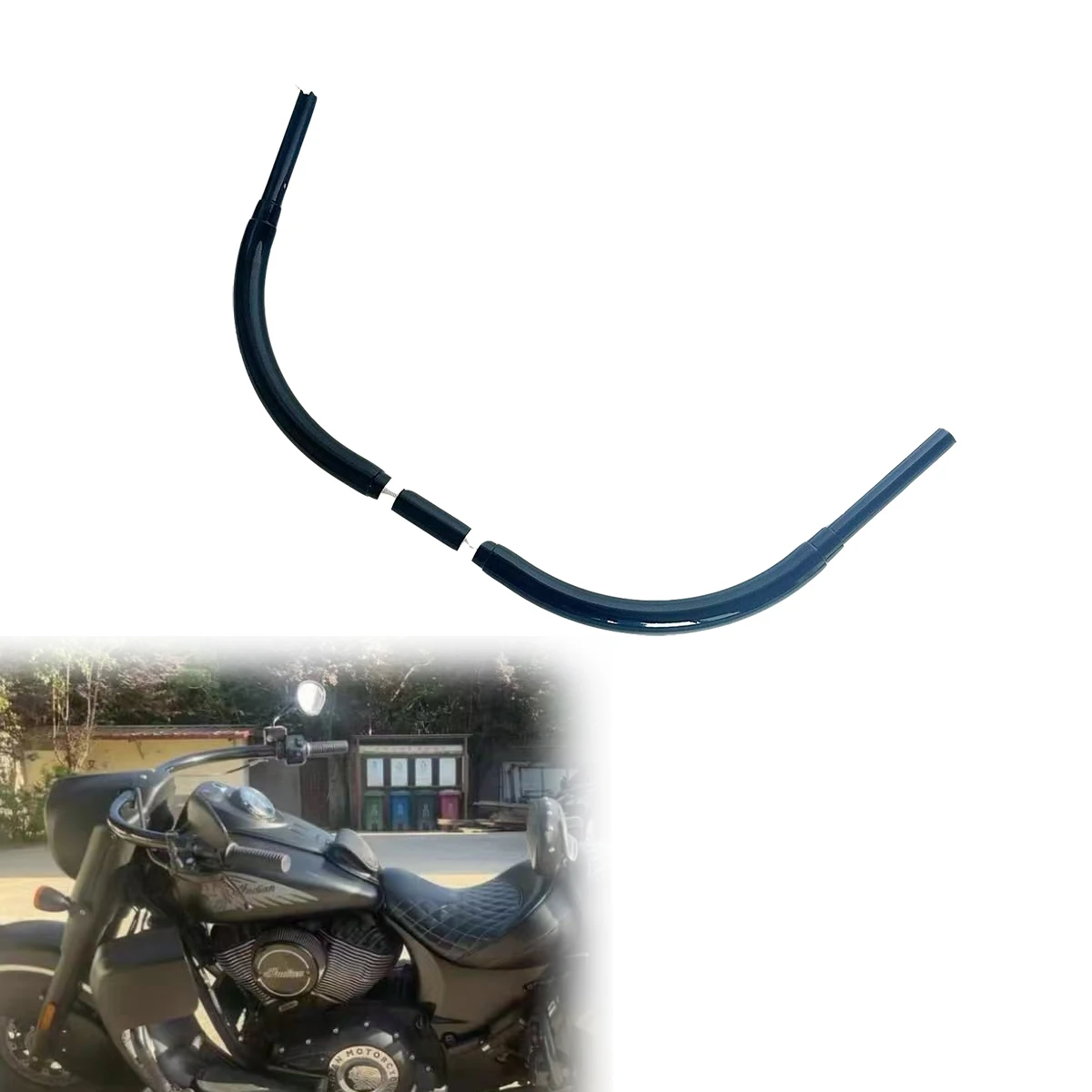 

Motorcycle 1.5inch Fat Beach Handlebar for Indian Dark Horse Chieftain Springfield Custom Motorcycle Steering Wheel