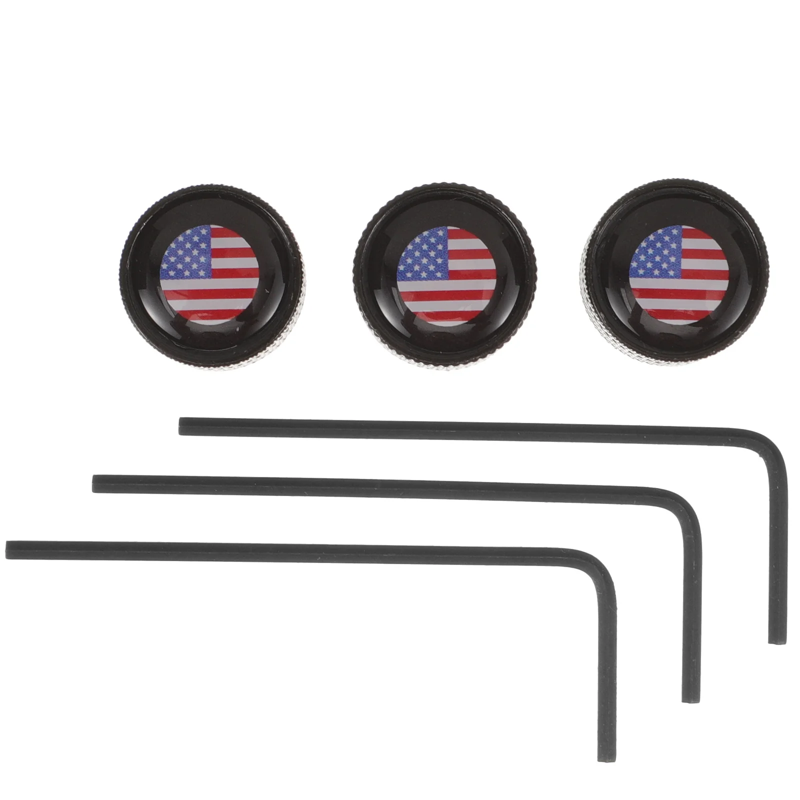 

3Pcs Electric Guitar Volume Tone Control Knobs Alloy Nation Flag Pattern Replacement Guitar Parts Adjustable Loudness